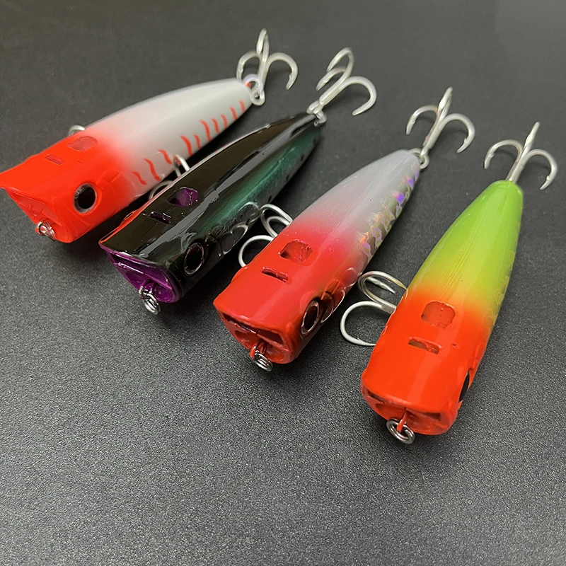 24g 95mm Topwater Popper Fishing Lure Twitch Wobblers with Water Spray Floating Artificial Hard Bait Saltwater Bass accessories