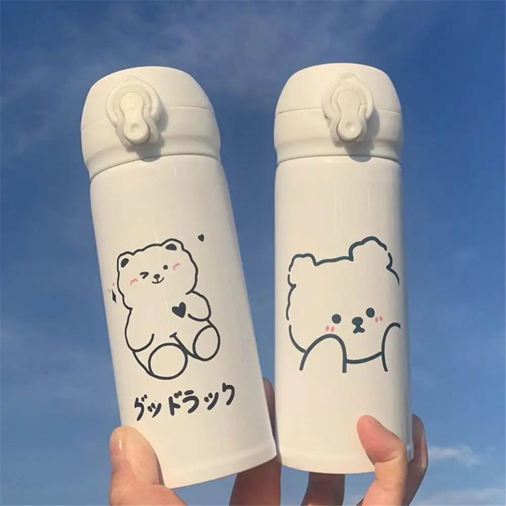 Water Bottle Little Bear Large-capacity Fresh And Cute Thermal Cooler For Drinks Children's Cup Portable Anti-fall