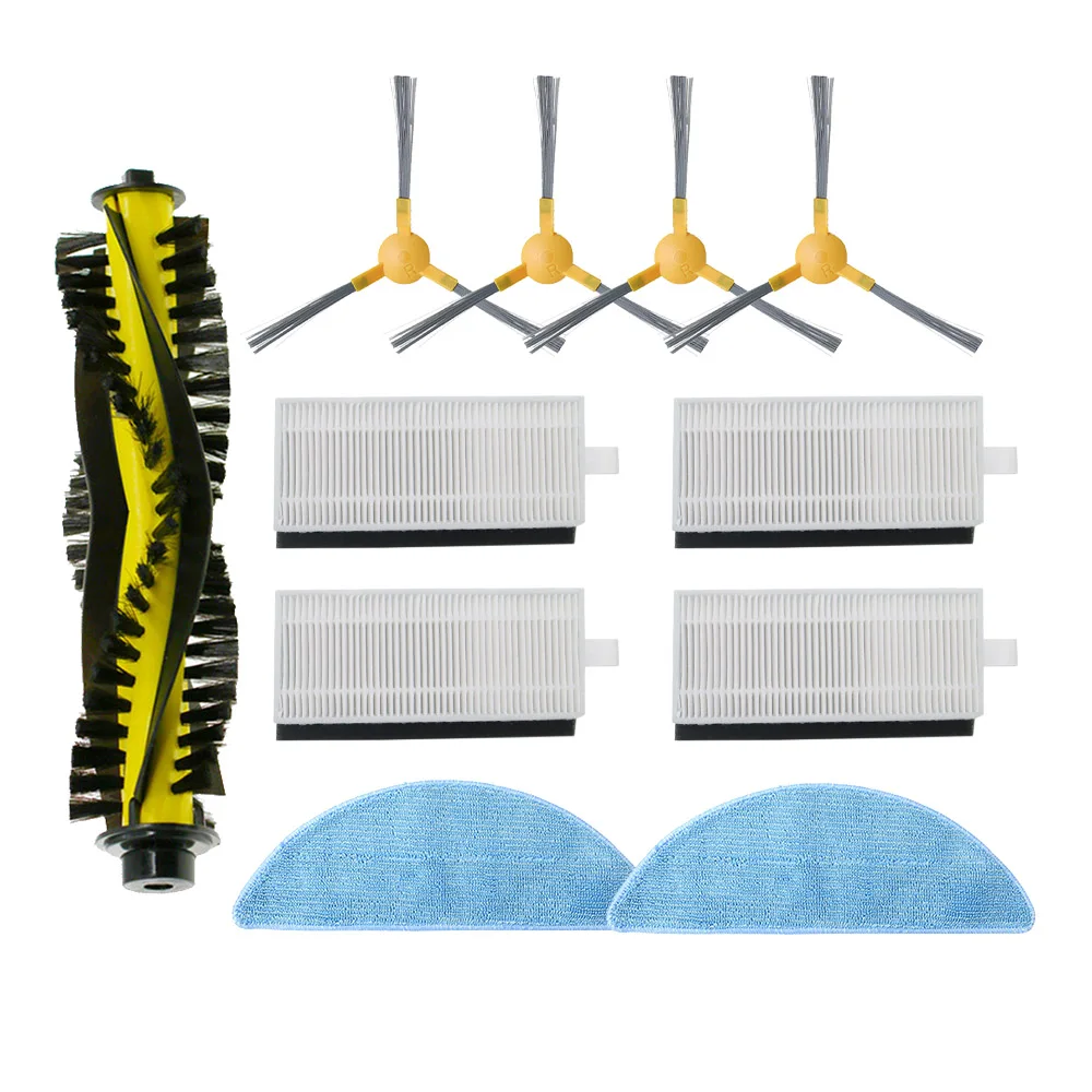 Main Brush Side Brush Hepa Filter Mop Cloth For Neatsvor X520 / X500 / X600 Pro, Tesvor X500 Robot Vacuum Cleaner