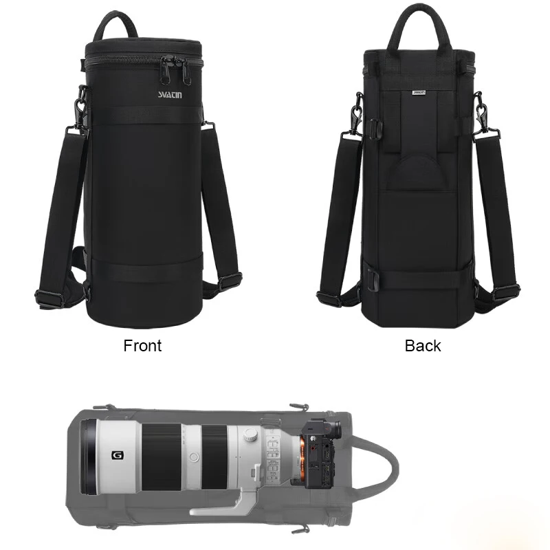 Torba fotograficzna T41 na jedno ramię, torba na aparat z podwójnymi ramionami do mocowania, do Sony Micro Single A7 z obiektywem teleobiektywem 200-600.