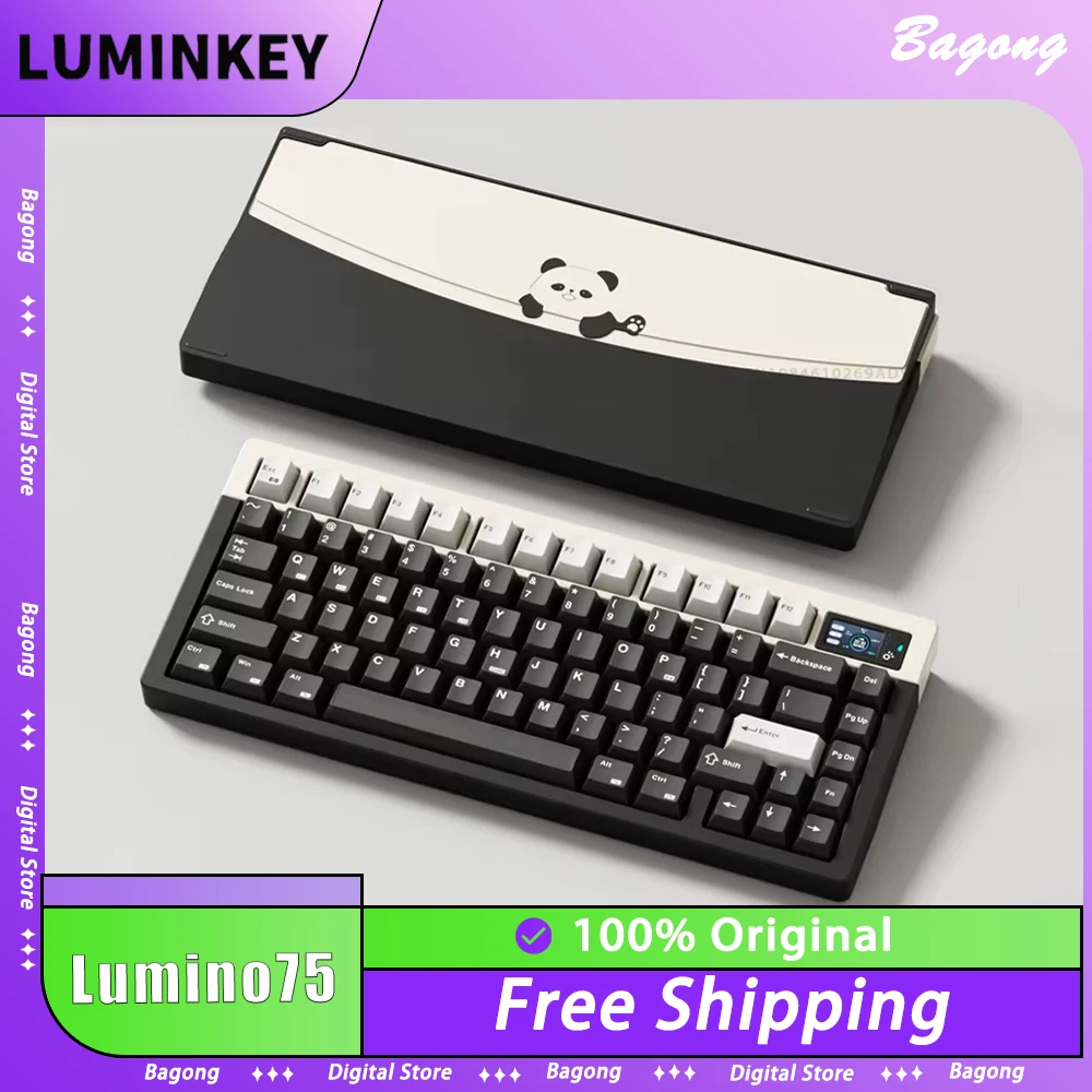 Luminkey Lumino75 Mechanical Keyboard Aluminum Alloy Three Mode Wireless Gaming Keyboard Customized Keyboards PC Accessories