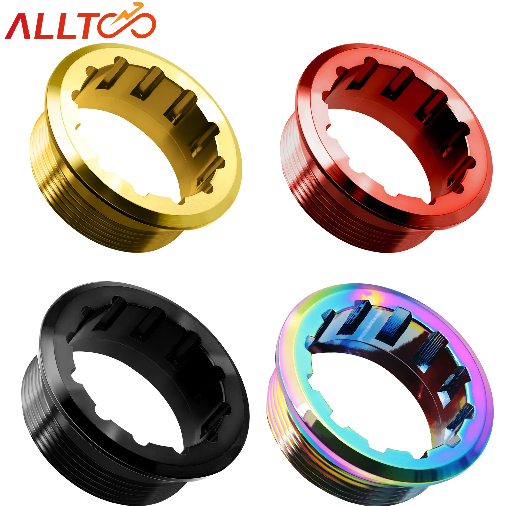 ALLTOO Bike 12 Speed Titanium flywheel Lock Cover for Shimano M7100 6100 8100 9100 SLX XT XTR All MS Tower Base Flower Drums