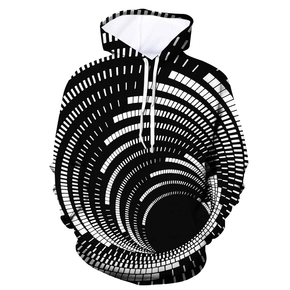 Fashion Abstract Swirl 3D Print Hoodie Men Women Hoodies Streetwear Oversized Pullovers Hooded Sweatshirts Male Tops Clothing