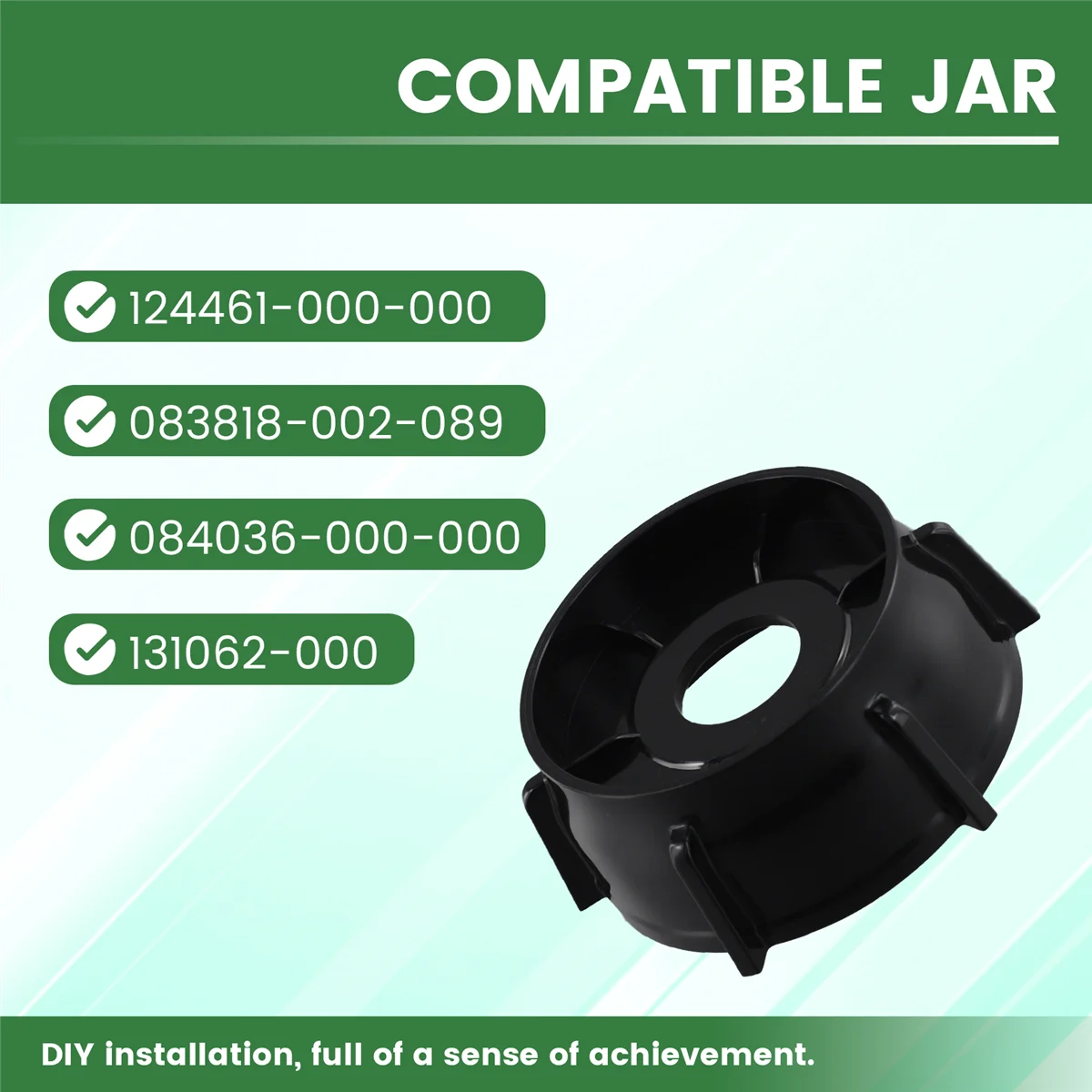 1Pcs 4902-003 Blender Jar Bottom for Oster and Osterizer Blenders, Premium Oster Blender Replacement Parts (Black)#ABGP