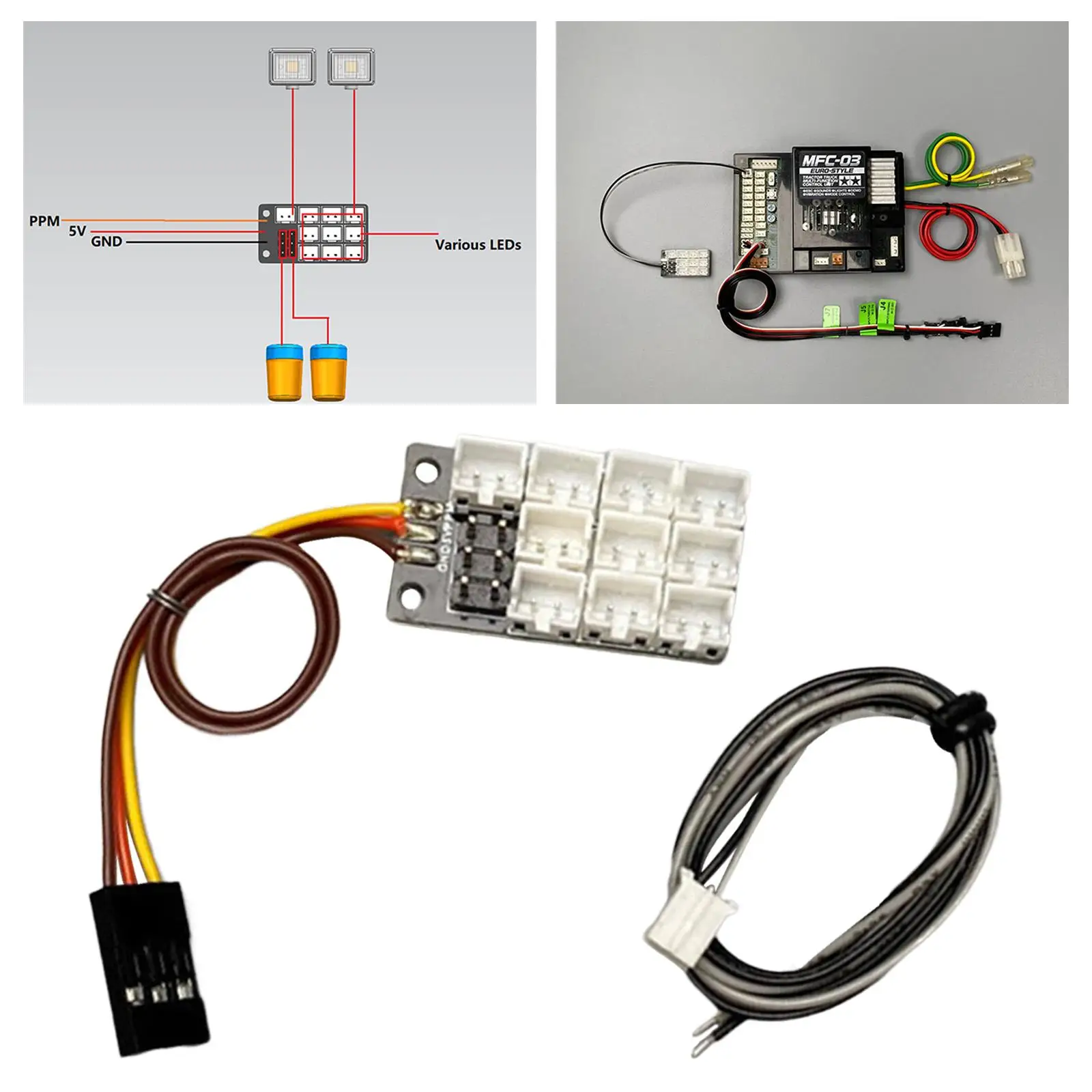 Płytka rozszerzeń PH2.0, element elektroniczny, część zamienna do ciężarówki RC, płytka ładująca do zdalnie sterowanego samochodu w skali 1:14