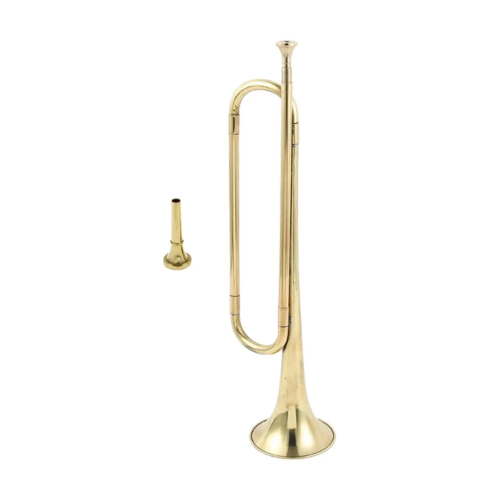 C Flat Bugle Classic Golden Lacquer Trumpet for Orchestra Cavalry Beginner