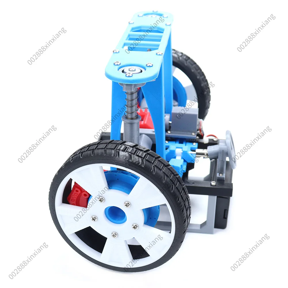 3D Printed MacPherson Suspension System Model Independent Suspension Steering Wheel Differential Shock Absorber Simulation Model