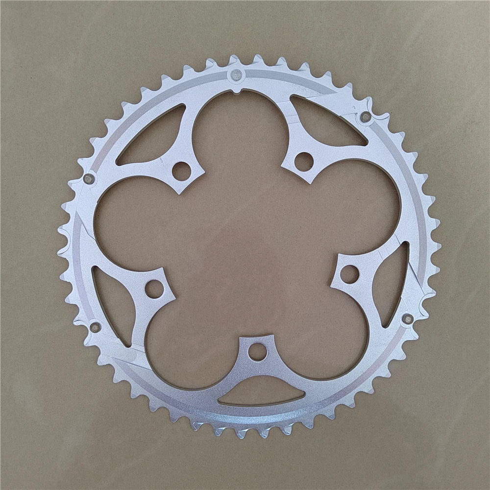 110BCD 50T 48T 46T 34T Road Bicycle Chainring Chainwheel MTB Folding Bike Round Chain Wheel CNC Silvery for Double Speeds