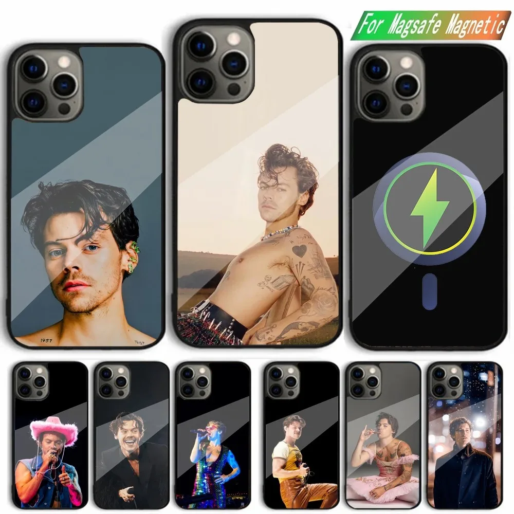 

Singer H-Harry-Styles-S Phone Case For iPhone 15,14,13,12,11,Plus,Pro,Max Mini Magsafe Magnetic Wireless Charging