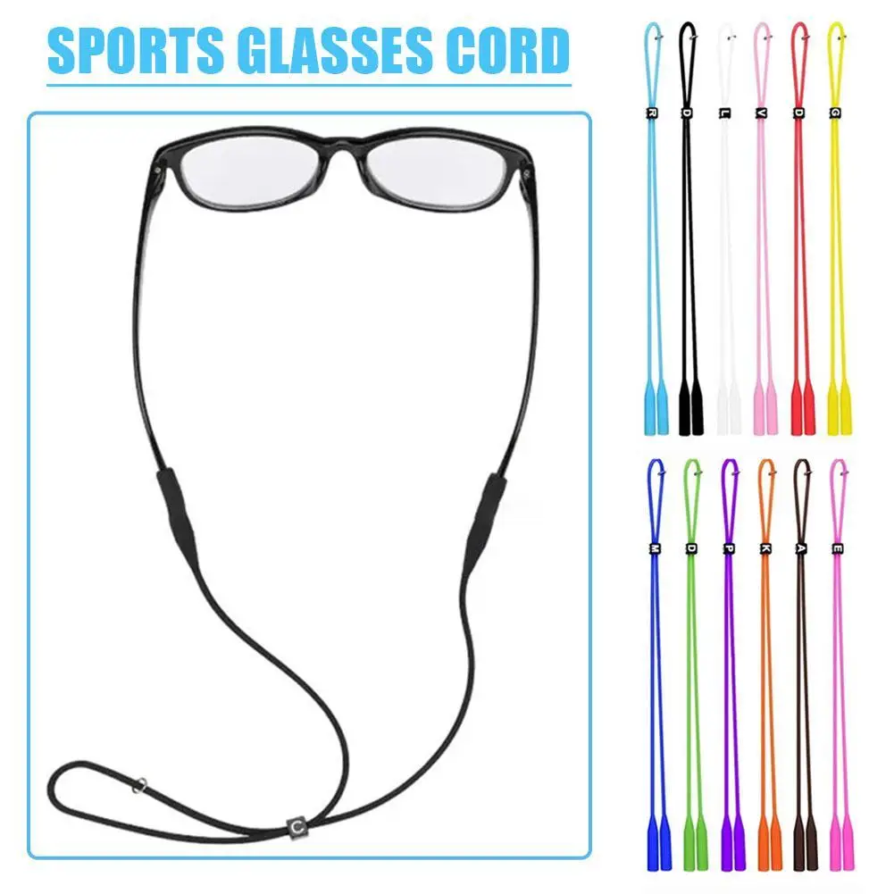 1pcs Silica Gel Glasses Chain Anti-Slip Anti Drop Eyeglasses Rope Adjustable Children Adult Sports Glasses Strap Accessories