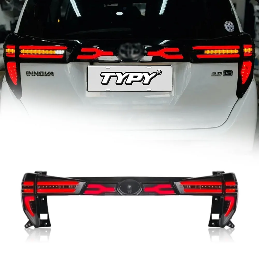 

TYPY новый светодиодный задний фонарь, обновленный, модифицированный для Toyota lnnova 2016-2022, задний фонарь с динамическим сигналом, задний фонарь, автоаксессуары