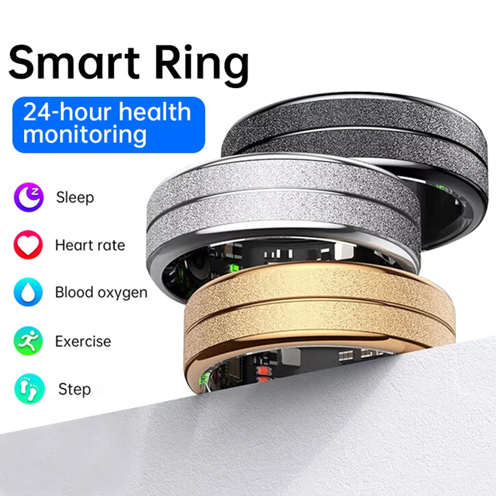 

Health and Sport Smart Ring Men Women,Heart Rate Sleep Monitoring,Gesture Control, 5ATM Waterproof,Multiple Sports,Long Battery
