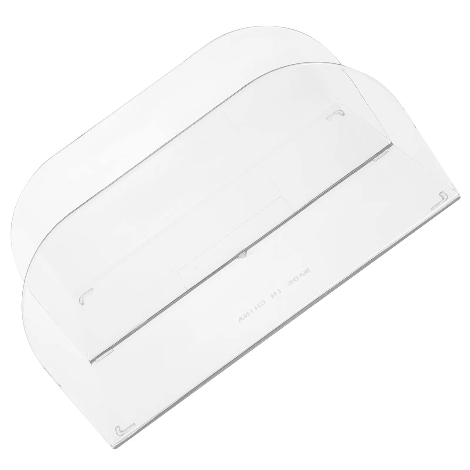 

Bookend Organizer Clear Plastic Simple Style Strong For Home Office Classroom Shelf Book Storage Holder Table Organizer