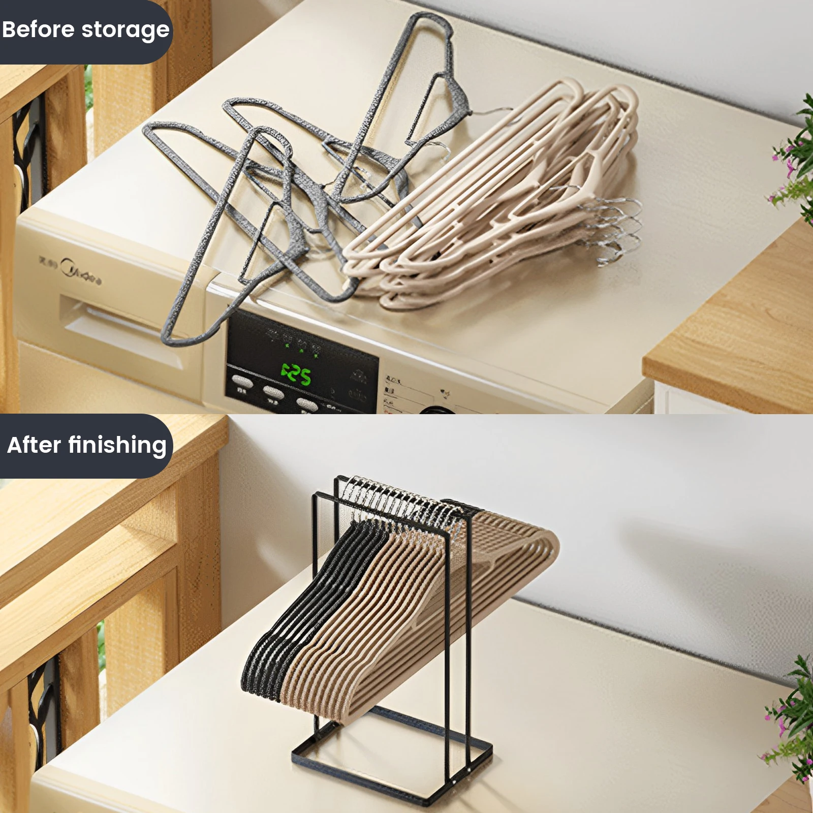 1/2 Pcs Hanger Organizer Stacker Large Capacity Metal Hanger Holder Stand Detachable Space Saving for Clothes Hanger Storage
