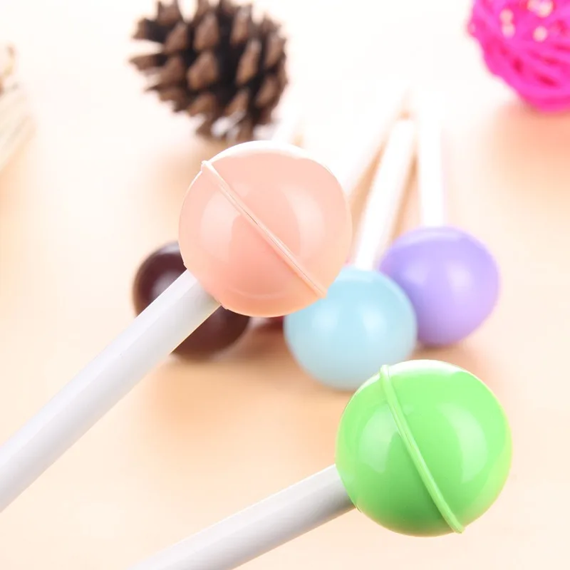 1 Piece Cute Pops Gel Pen Kawaii Candy Colored Chocolate Lollipop Stationery Office School Supply Creative Sweet Pretty Lovely