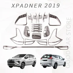 For MITSUBISHI XPANDER X-PANDER 2019 2020 ABS Chrome Front Light Cover Fog Lamp Cover Trim Frame Sticker Auto Accessory