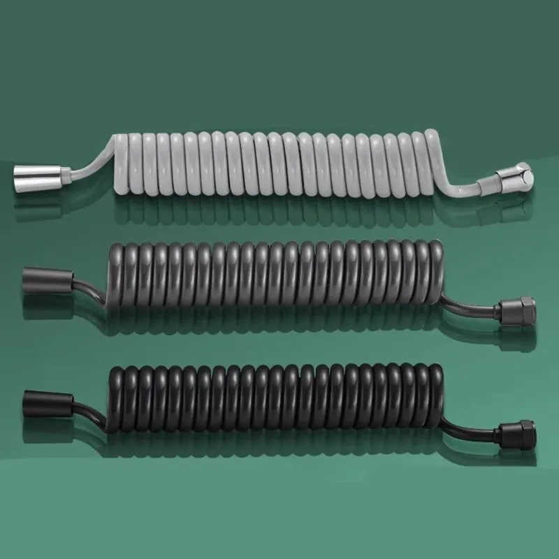 1.5/2/3/5M Spring Flexible Retractable Tube for Shower Head Toilet Bidet Water Pipe Plumbing Bath Faucet Spiral Shower Hose