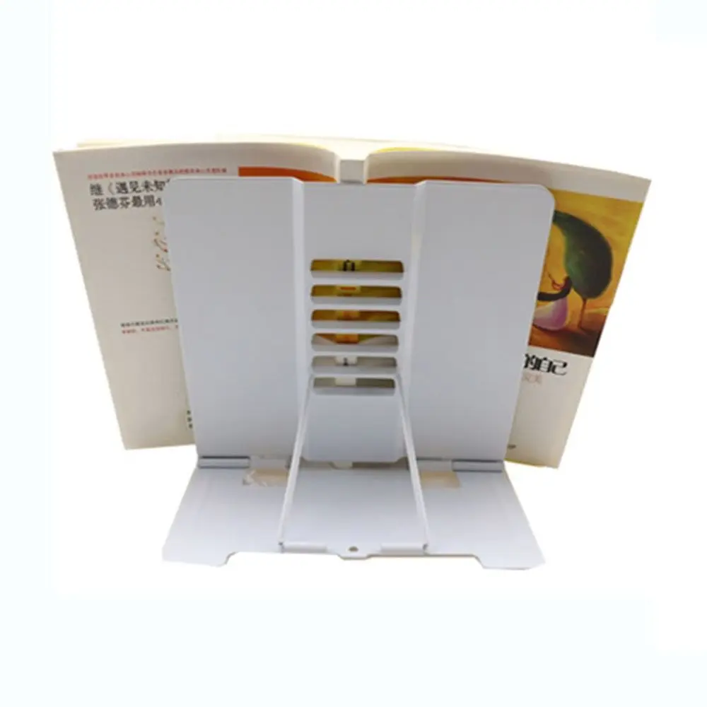 Metal Desk Book Reading Stand Adjustable Recipe Cookbook Documents Holder Bookstands Mobile Phone Laptop Foldable Support Rack