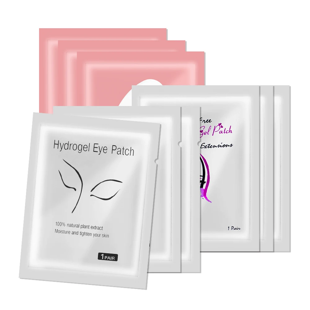 50 Pairs Eyelash Extension Patch Hydrogel Patches Makeup Lash Extension Under Eye Patch Pad Eyelash Gel Lash Pads Patches