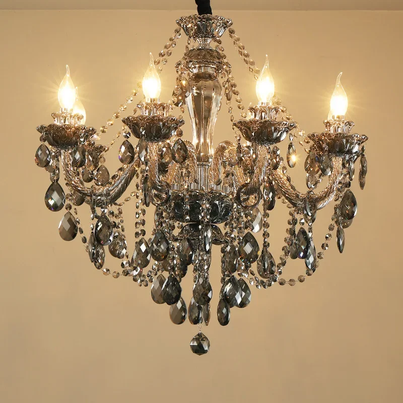 European style living room chandelier, dining room lamp, soot bedroom crystal lamp