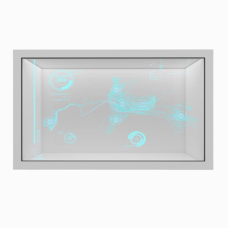 65 Inch Interactive 3D Hologram Box Transparent LCD Showcase, Touch Screen Holoportation Projection, AliExpress Hot Sale