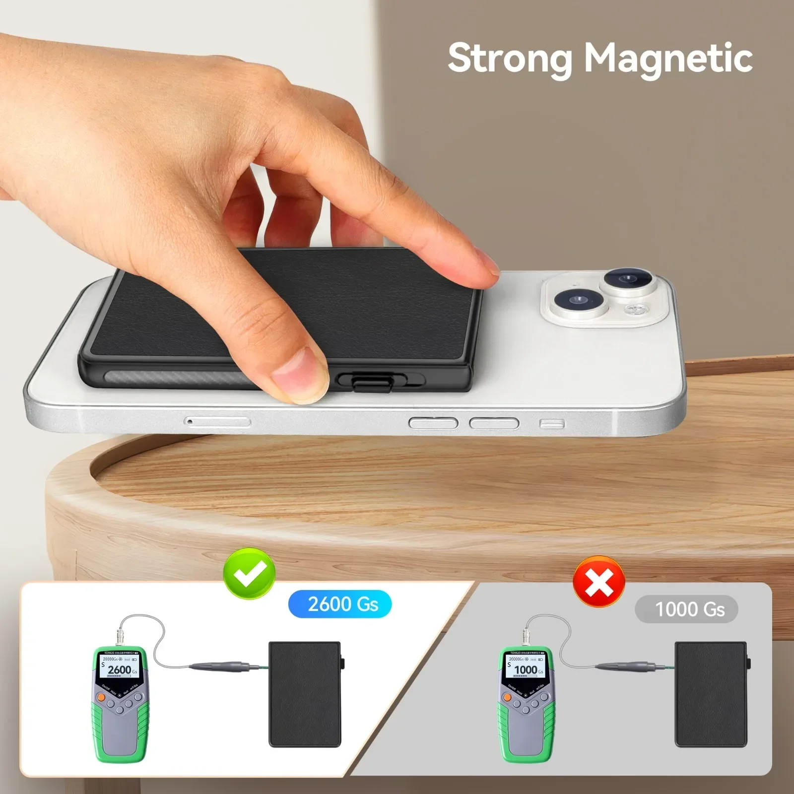 Mobile Phone Card Holder MagSafe Case Slim Wallet Automatic Pop Up Magnetic  Phone Cardholder Compatible for Iphone Samsung