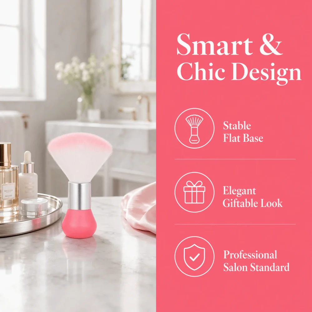 Soft Neck Duster Brush Multi-functional Professional Barber Neck Brush Pink Color Hair Cleaning Brush For Hair Cutting