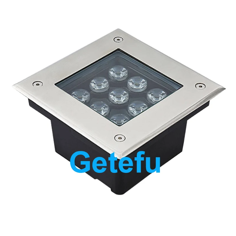 Quadratische LED-Bodenleuchten, 6 W, 9 W, 12 W, 18 W, Gartentreppe, Spot-Terrassende, unterirdische Lampen, Außenterrasbeleuchtung, LED-Untergrund – Detail 2