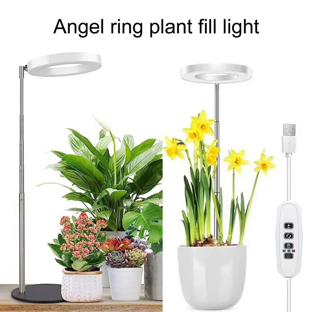 

Blue Led Grow Light for Plants Telescopic Grow Light Full Spectrum Desk Growth Lamp for Indoor Plants Adjustable Timer for Plant