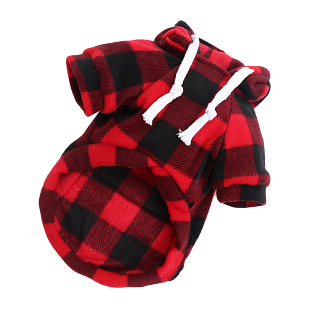 

1pc Christmas Clothing Winter Warm Puppy Cat Grid Coat Dog Apparel Pocket Pet Festival Costume Xmas Funny Clothes Dog