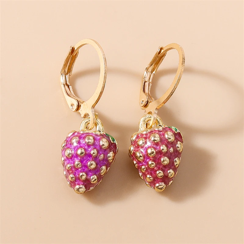 Modische Frucht-Ohrringe für Damen, Erdbeere, Apfel, Mais, Chili, Hängeohrringe, Mädchen, Party, Festival, Schmuck, Geschenke – Detail 22