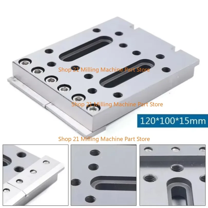 M8 CNC Wire EDM Fixture Board Stainless Jig Tool 120x100X15mm Fit Leveling & Clamping