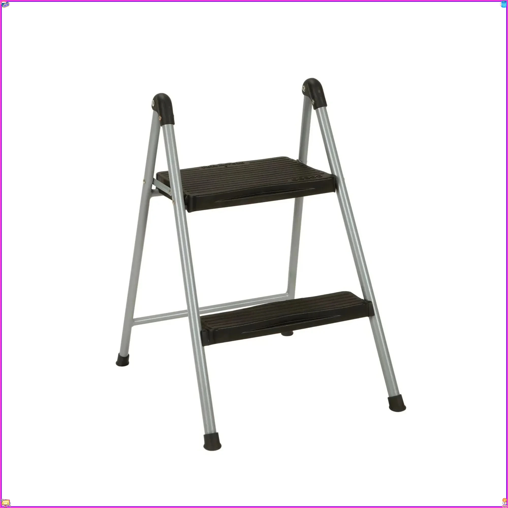 

Two-stage steel and resin step stool, safe and stable, suitable for various tasks