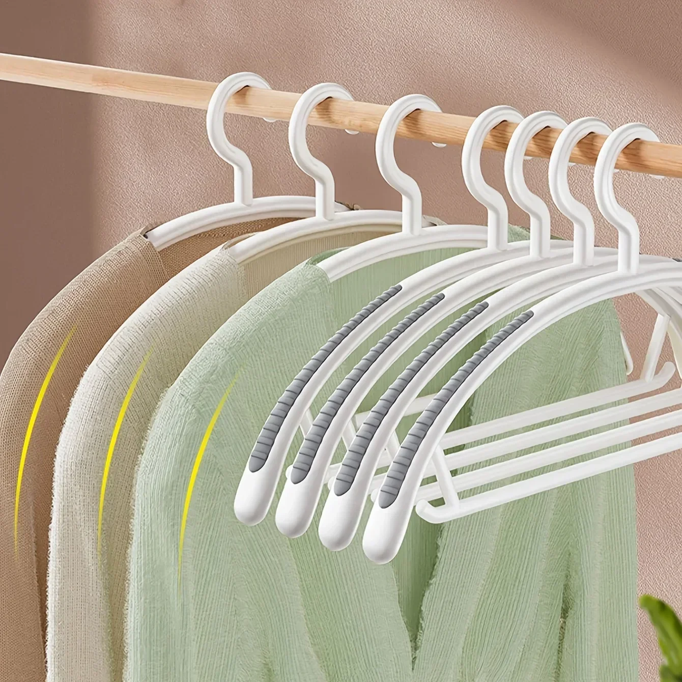 New 2/14pcs Household Non-slip Hanger, Thick And Wide Should