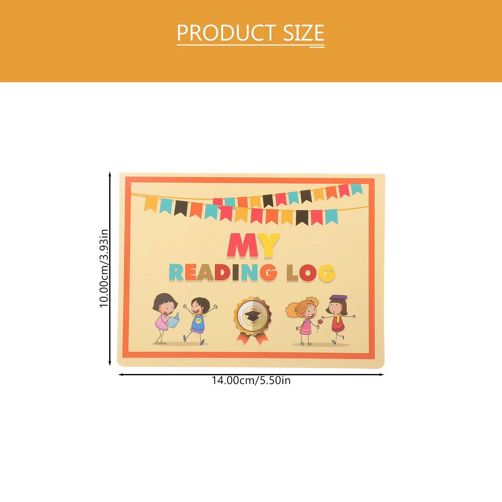 

10 Pcs Kids Reading Log Bankbook English Printing Paper Toy Set Small Size for Daily Recording Educational Cards