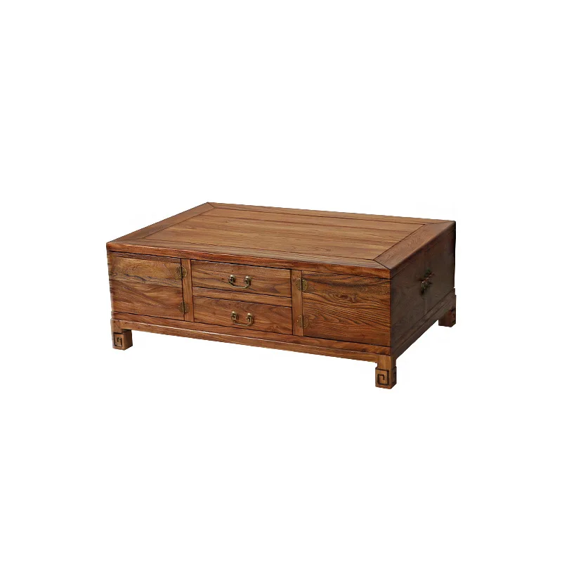 New Chinese coffee table living room household small apartment furniture simple solid wood multi-function