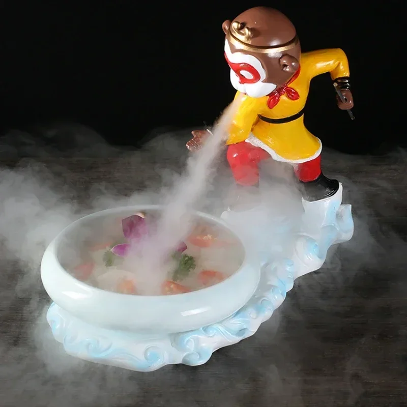 Journey To The West Dry Ice Tableware Artistic Conception Dish Artifact Special-shaped Hot Pot Shop Dry Ice Tableware