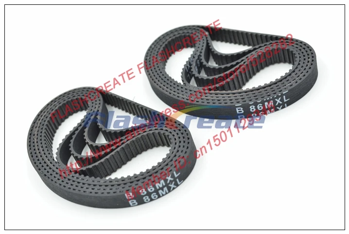 10pcs B86 MXL Timing Belt Teeth 86 Width 6.35mm Length 174.752mm B86MXL Rubber Closed-Loop Synchronous Belt Fit MXL Pulley