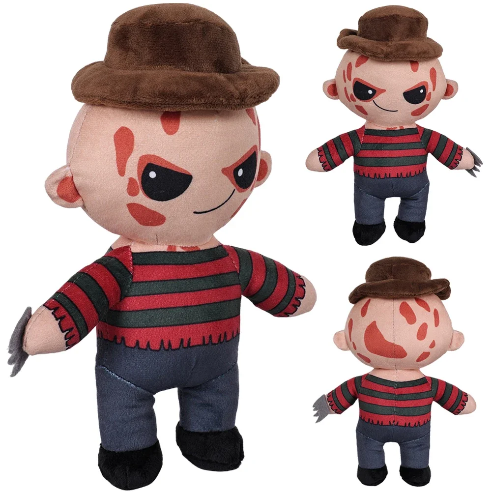 25Cm Horror Killer Freddy Krueger Pluche Knuffels Film Nachtmerrie Street Cosplay Fantasie Beeldje Rekwisieten Mascotte Xmas Verjaardagscadeau