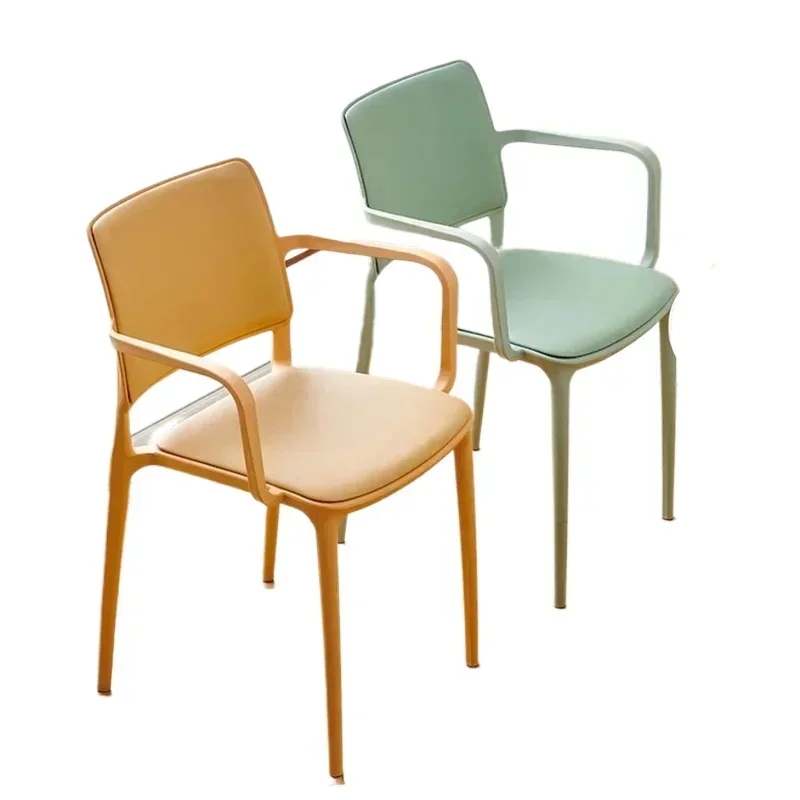 

European Luxury Plastic Kitchen Dining Chairs Upholstered Ultralight Chaise Design Home Furniture Economically affordable