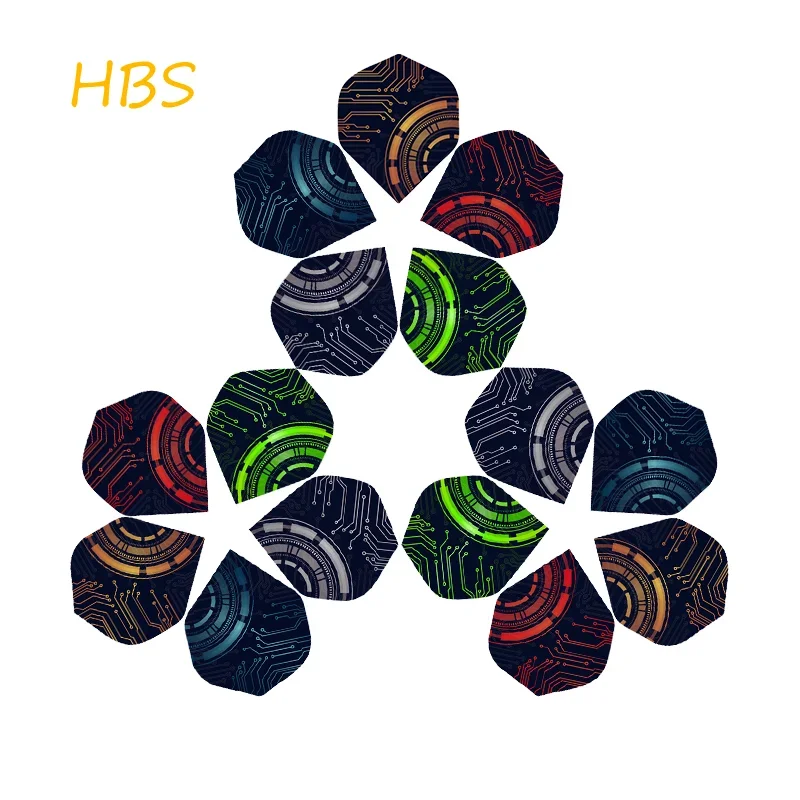 HBS 15pcs Standard Dart Wings Beautiful Electronic Style Indoor Competitive Entertainment Dart Accessories