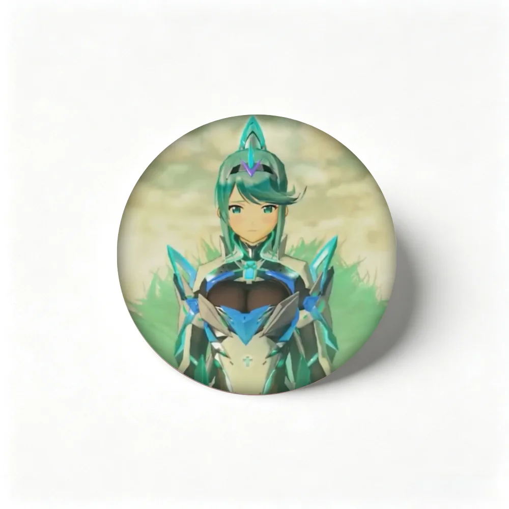 Anime Pins, Xenoblade Chronicles 2 Pneuma Badge, 32/44/58mm Tinplate Brooch, Breastpin for Backpack Clothes Gifts