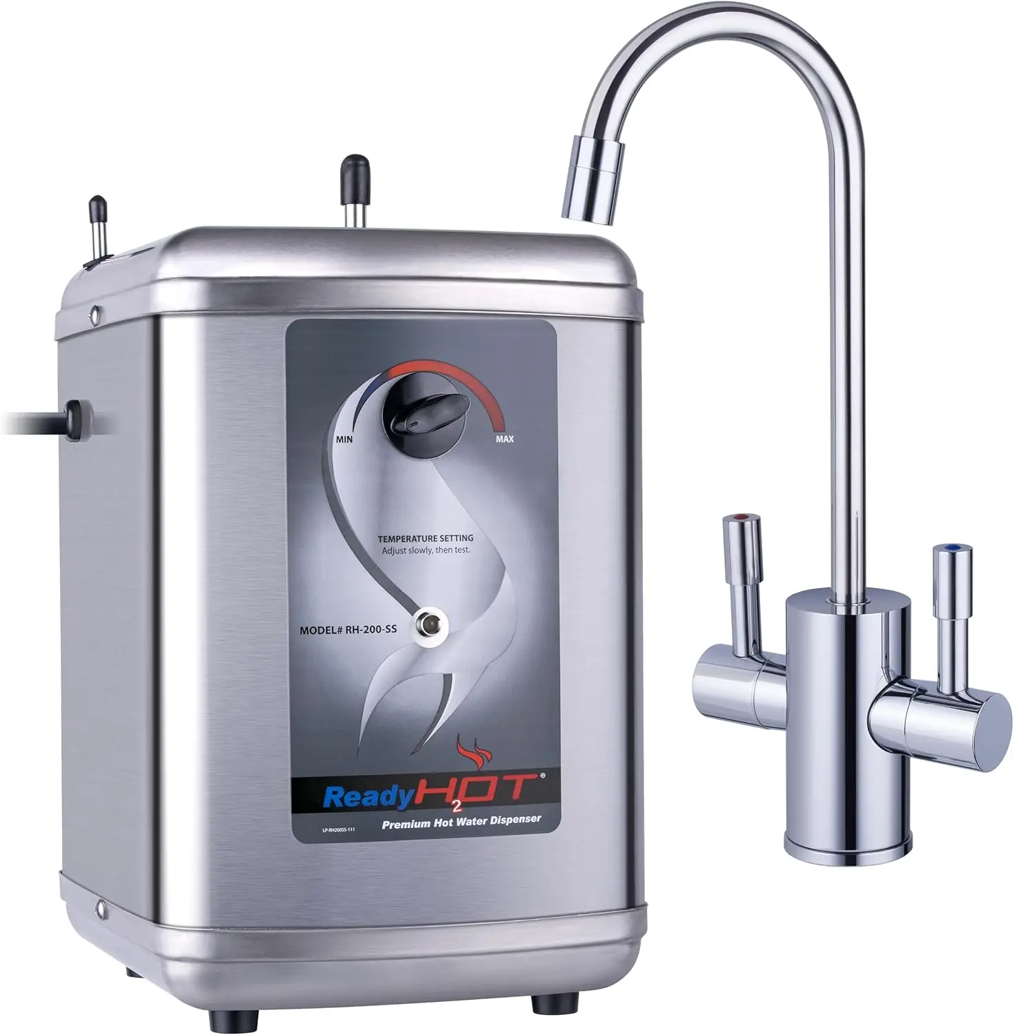 41-RH-200-F560-CH Instant Hot Water Dispenser System, 2.5 Quarts Manual Dial Dual Lever Hot and Cold Water Faucet