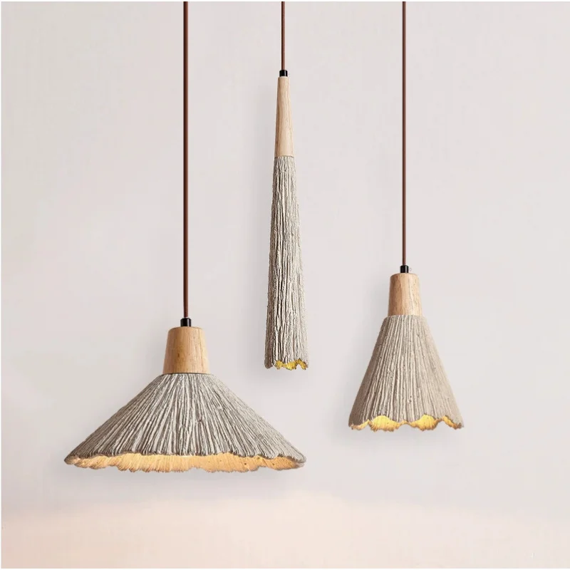 

Nordic Cement Pendant Light Wabi-Sabi Hanging Lights Bedroom Bedside Bar Living Room Home Home Design Chandelier