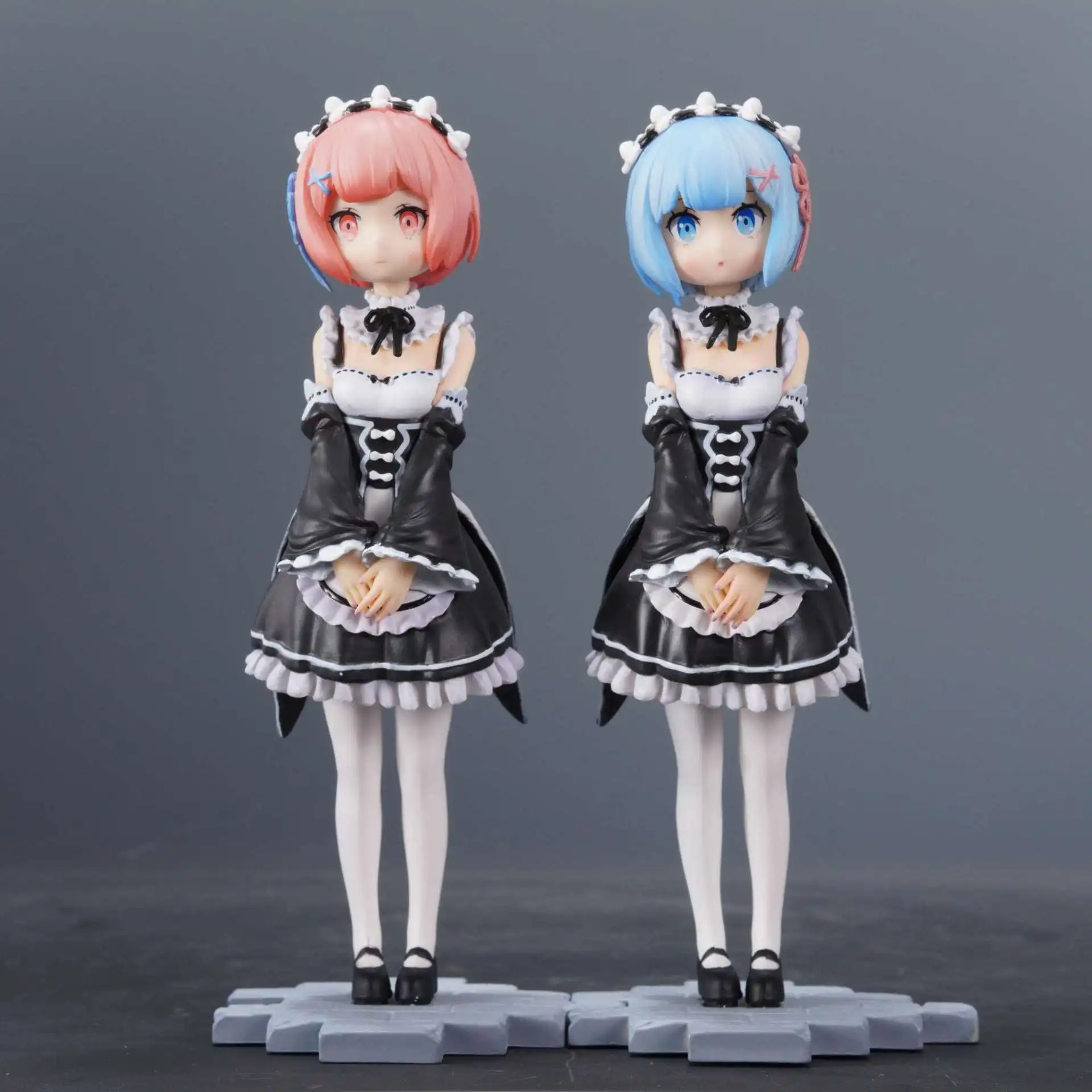 17cm Childhood Rem And Ram Maid Dress Pretty Girl Re: Zero Infinity Action Figure Model Ornament Statue Decoration Kids Toy Gift