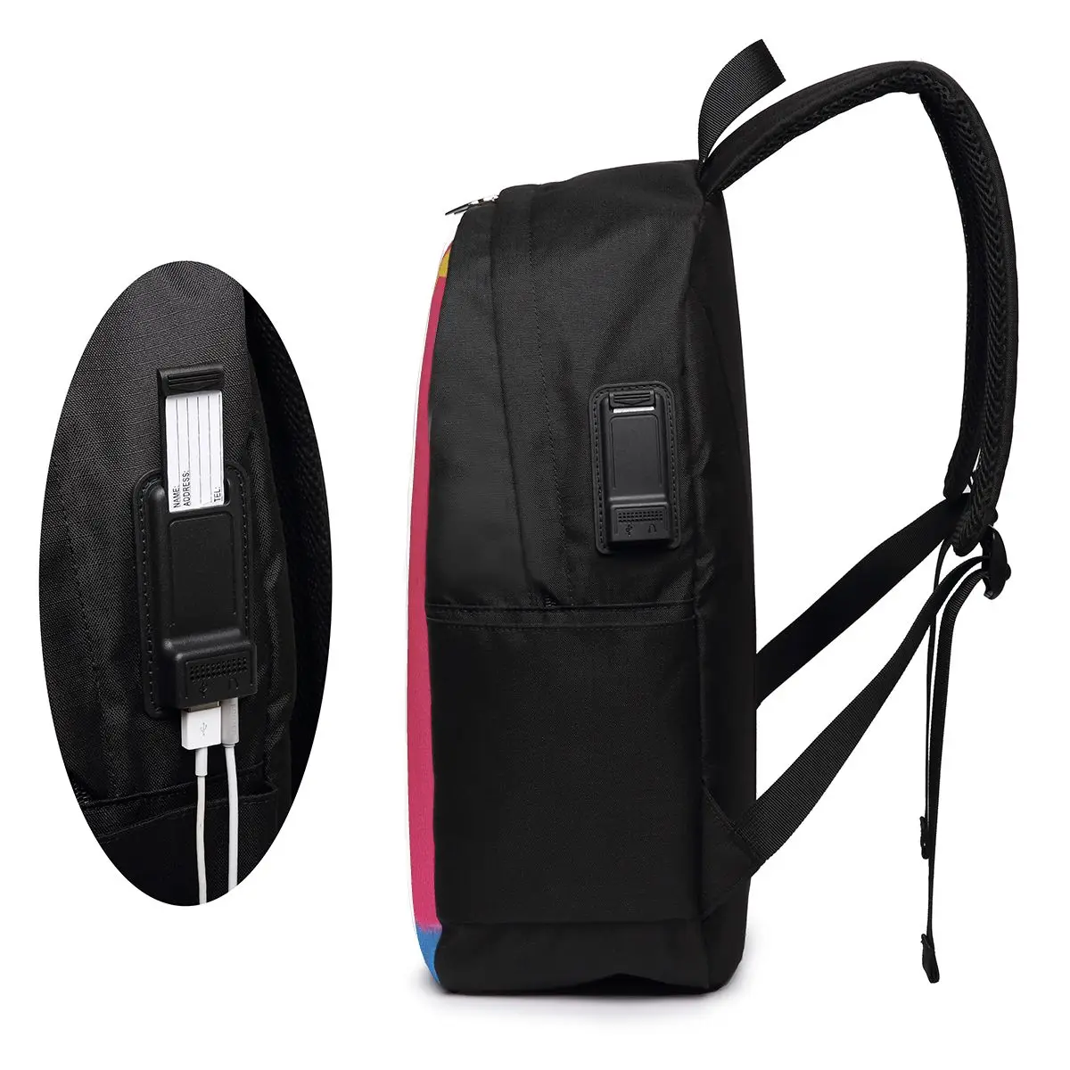 Davids Bowied Backpack Travel Notebook Bag Computer College Student School Bag Laptop Shoulder Bags for Men Women view 5