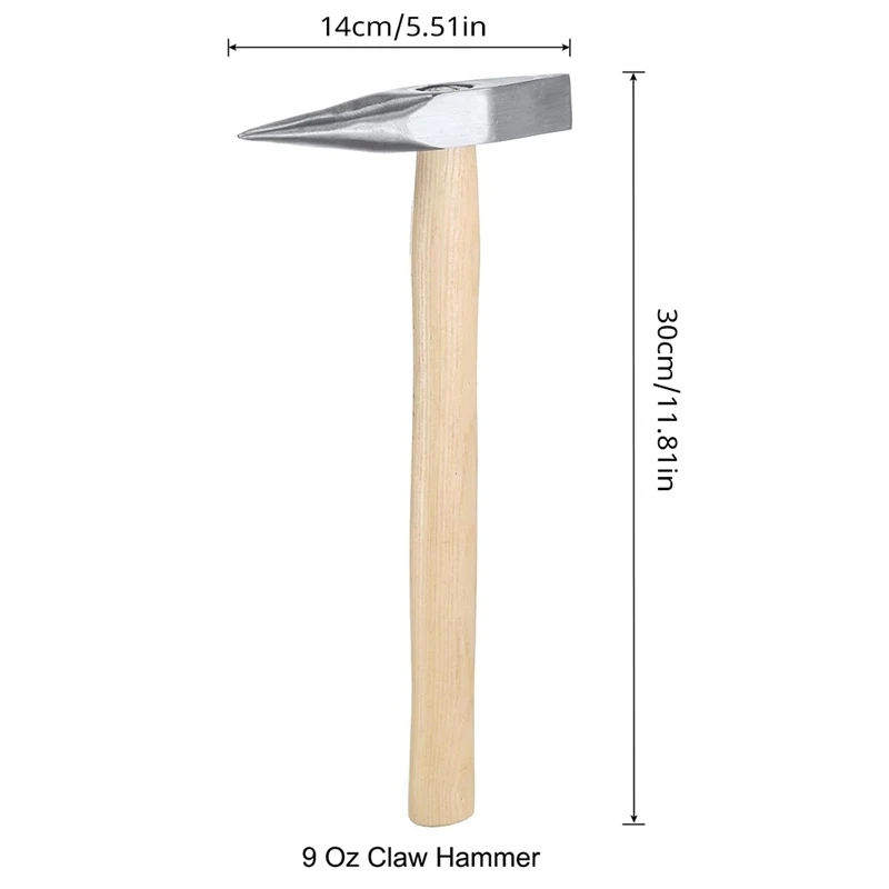 2 ชิ้น 9 ออนซ์เชื่อม Chipping Hammer เหล็ก - ค้อนช่างไฟฟ้าค้อนพร้อมที่จับไม้สําหรับถอด Repairing-AT64