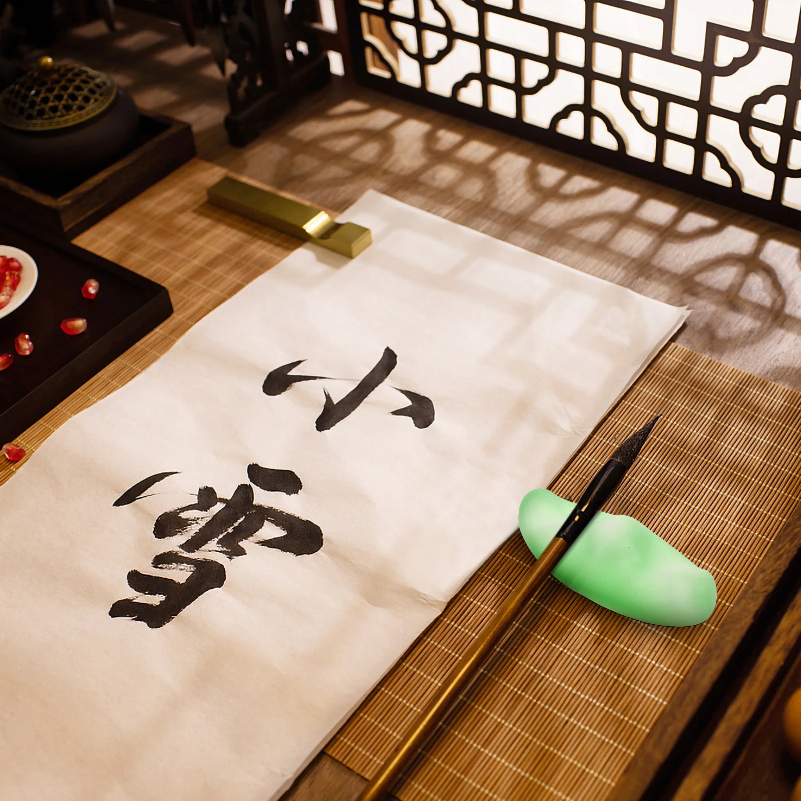 حامل فرشاة لرف قلم الخط الزجاجي لطلاء الحبر وكتابة الفن الصيني وملحقات منظم المكتب #1