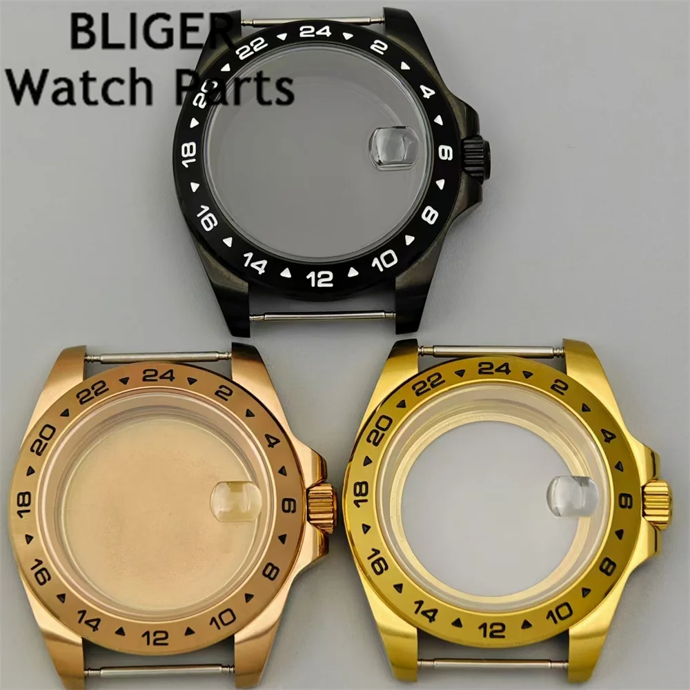 

BLIGER 40mm Sapphire Glas For Men Watch Case Fit NH34 NH35 NH36 ETA2824 PT5000 Movement Fashion Waterproof Stainless Steel