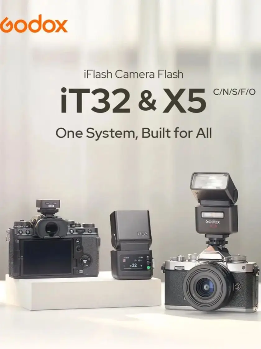 Godox iT32 iFlash Cameraflits TTL HSS Draaibare Kop op Camera Flitslicht X5 C/S/N/F/O/L Draadloze TTL Magnetische Flits Trigger - afbeelding 2